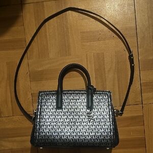 Michael Kors Monogram Black and White Satchel